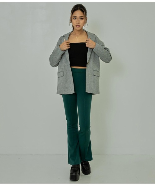 ANAP（アナップ）の「コットンリネンヘリンボーンテーラードジャケット（テーラードジャケット・レディース・アイボリー/ブラック・FREE）」の8枚目の写真