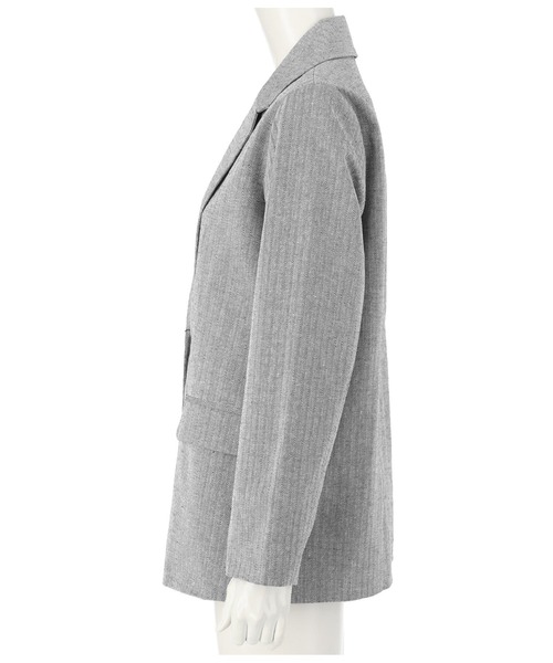 ANAP（アナップ）の「コットンリネンヘリンボーンテーラードジャケット（テーラードジャケット・レディース・アイボリー/ブラック・FREE）」の10枚目の写真