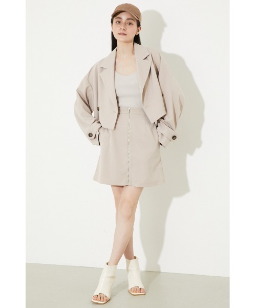 rienda（リエンダ）の「センタージップミニスカート（スカート・レディース・ブラック/パープル/ベージュ/ライトグリーン・MEDIUM/SMALL/X-SMALL）」の5枚目の写真