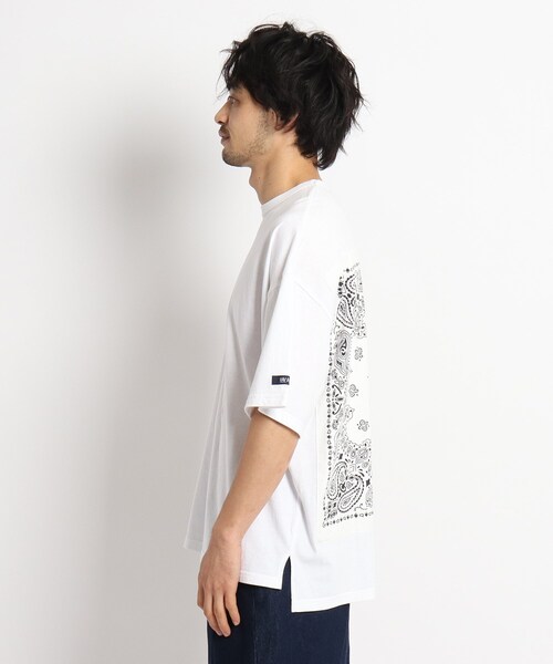 HAV-A-HANK（ハバハンク ）の「◆HAV A HANK ハバハンク バックバンダナ 別注コットン半袖Tシャツ（Tシャツ/カットソー・メンズ・ブラック/ライトグリーン/アイボリー・02/03/04）」の5枚目の写真