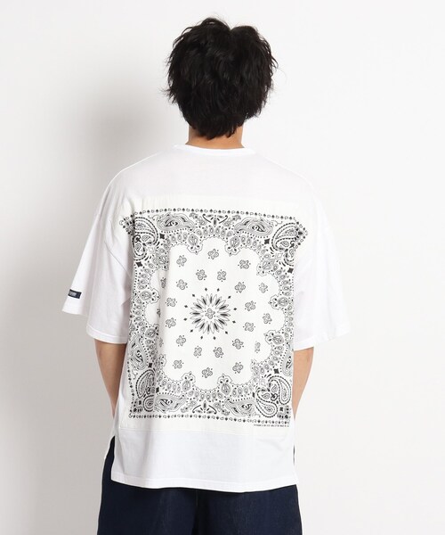 HAV-A-HANK（ハバハンク ）の「◆HAV A HANK ハバハンク バックバンダナ 別注コットン半袖Tシャツ（Tシャツ/カットソー・メンズ・ブラック/ライトグリーン/アイボリー・02/03/04）」の6枚目の写真