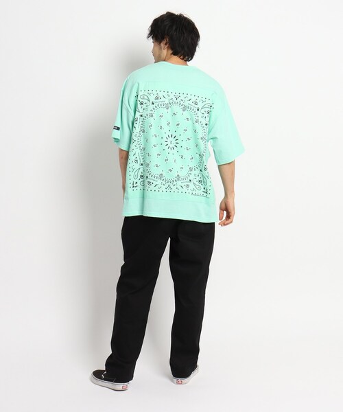 HAV-A-HANK（ハバハンク ）の「◆HAV A HANK ハバハンク バックバンダナ 別注コットン半袖Tシャツ（Tシャツ/カットソー・メンズ・ブラック/ライトグリーン/アイボリー・02/03/04）」の17枚目の写真