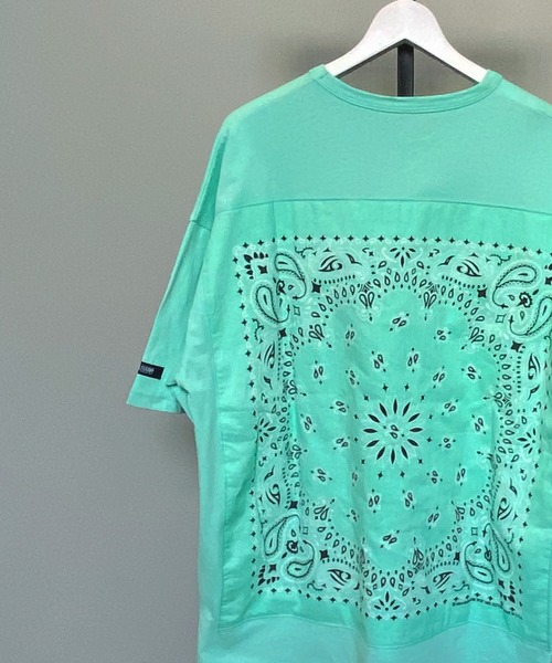 HAV-A-HANK（ハバハンク ）の「◆HAV A HANK ハバハンク バックバンダナ 別注コットン半袖Tシャツ（Tシャツ/カットソー・メンズ・ブラック/ライトグリーン/アイボリー・02/03/04）」の3枚目の写真