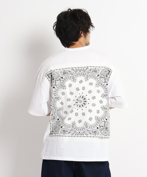 HAV-A-HANK（ハバハンク ）の「◆HAV A HANK ハバハンク バックバンダナ 別注コットン半袖Tシャツ（Tシャツ/カットソー・メンズ・ブラック/ライトグリーン/アイボリー・02/03/04）」の22枚目の写真