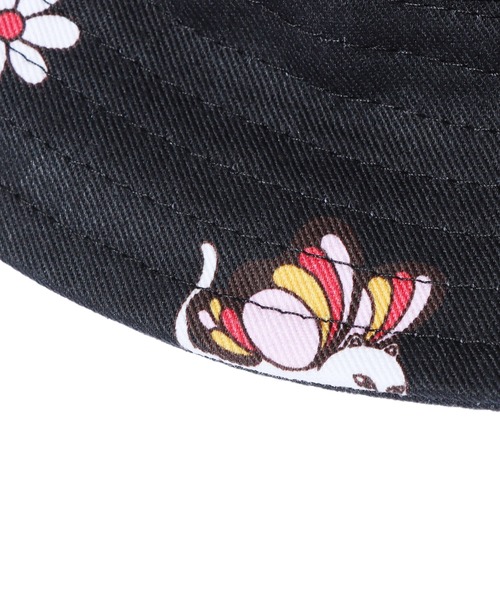 RIPNDIP（リップンディップ）の「RIPNDIP/リップンディップ Butterfly Bucket Hat バケットハット 総柄 フラワー（ハット・メンズ・ブラック・ONE SIZE）」の3枚目の写真