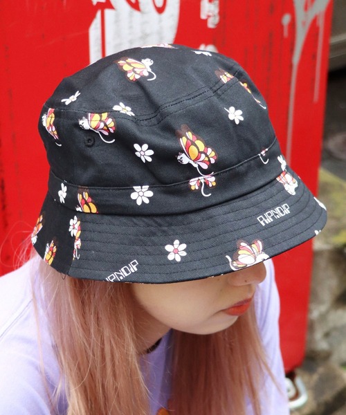 RIPNDIP（リップンディップ）の「RIPNDIP/リップンディップ Butterfly Bucket Hat バケットハット 総柄 フラワー（ハット・メンズ・ブラック・ONE SIZE）」の22枚目の写真
