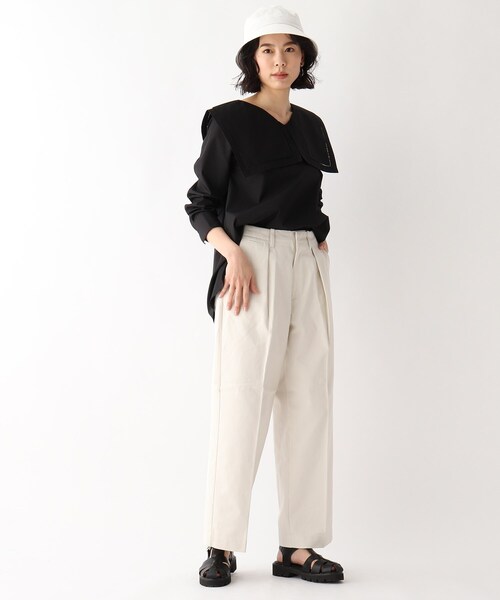 OPAQUE.CLIP（オペークドットクリップ）の「◆ハシゴレースカラーブラウス（シャツ/ブラウス・レディース・ブルー/ホワイト系/ブラック・00）」の17枚目の写真