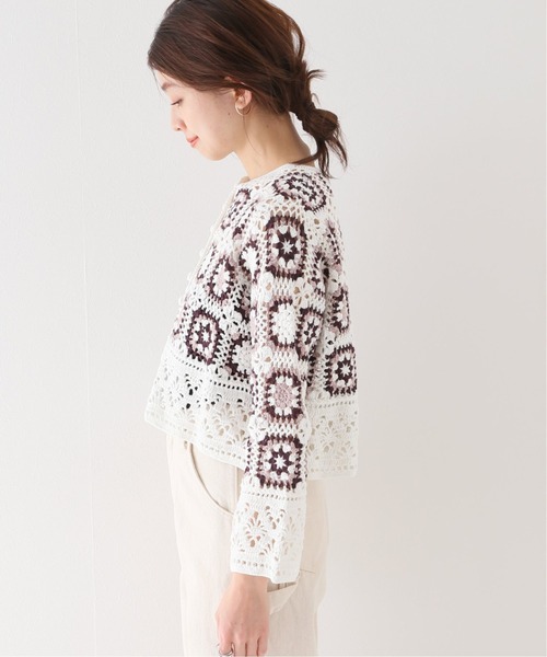 SLOBE IENA - 【新品タグ付き】SLOBE IENA レースクロシェニット SLOBE IENA ニット セーター レースクロシェニット レディース