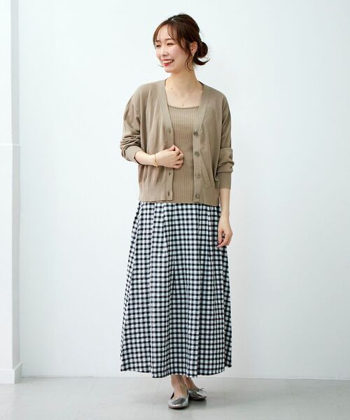 le.coeur blanc（ルクールブラン）の「カシリーコットンアンサンブルニット（ニット/セーター・レディース・サックスブルー/ブラック/モカ・38）」の21枚目の写真