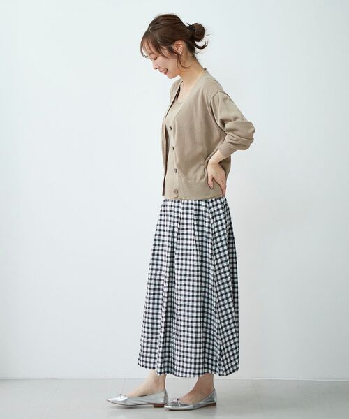 le.coeur blanc（ルクールブラン）の「カシリーコットンアンサンブルニット（ニット/セーター・レディース・サックスブルー/ブラック/モカ・38）」の20枚目の写真