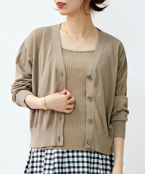 le.coeur blanc（ルクールブラン）の「カシリーコットンアンサンブルニット（ニット/セーター・レディース・サックスブルー/ブラック/モカ・38）」の18枚目の写真