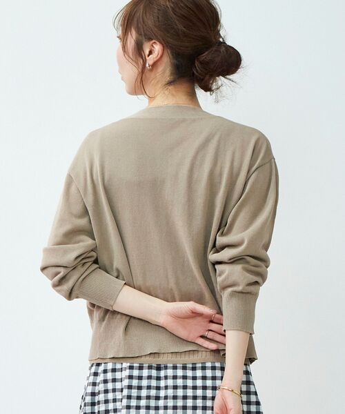 le.coeur blanc（ルクールブラン）の「カシリーコットンアンサンブルニット（ニット/セーター・レディース・サックスブルー/ブラック/モカ・38）」の17枚目の写真