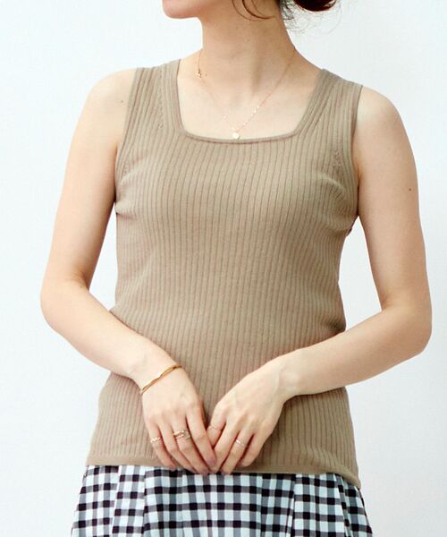 le.coeur blanc（ルクールブラン）の「カシリーコットンアンサンブルニット（ニット/セーター・レディース・サックスブルー/ブラック/モカ・38）」の16枚目の写真