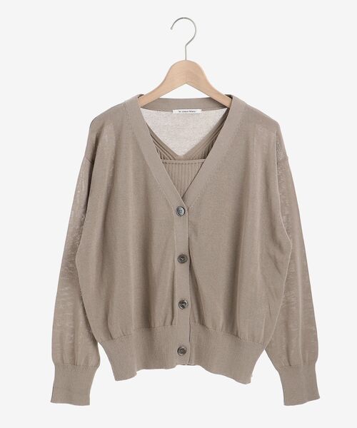 le.coeur blanc（ルクールブラン）の「カシリーコットンアンサンブルニット（ニット/セーター・レディース・サックスブルー/ブラック/モカ・38）」の15枚目の写真