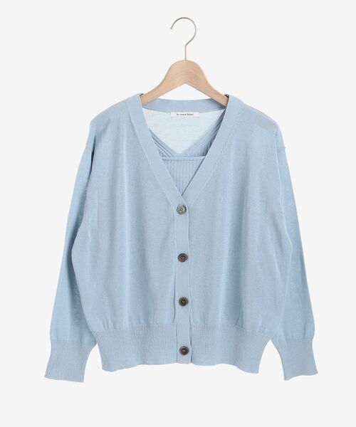 le.coeur blanc（ルクールブラン）の「カシリーコットンアンサンブルニット（ニット/セーター・レディース・サックスブルー/ブラック/モカ・38）」の14枚目の写真
