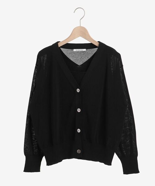 le.coeur blanc（ルクールブラン）の「カシリーコットンアンサンブルニット（ニット/セーター・レディース・サックスブルー/ブラック/モカ・38）」の13枚目の写真