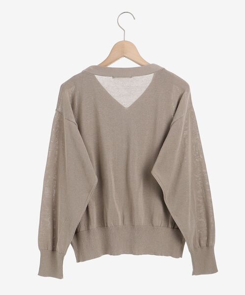 le.coeur blanc（ルクールブラン）の「カシリーコットンアンサンブルニット（ニット/セーター・レディース・サックスブルー/ブラック/モカ・38）」の12枚目の写真