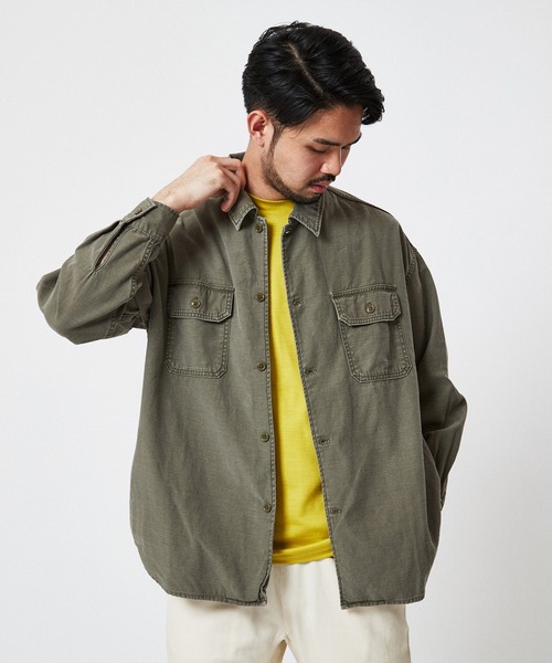 REMI RELIEF(レミレリーフ)の「【REMI RELIEF / レミレリーフ】別注 ミリタリーシャツ(シャツ/ブラウス・メンズ・カーキ・MEDIUM/LARGE)」の20枚目の写真