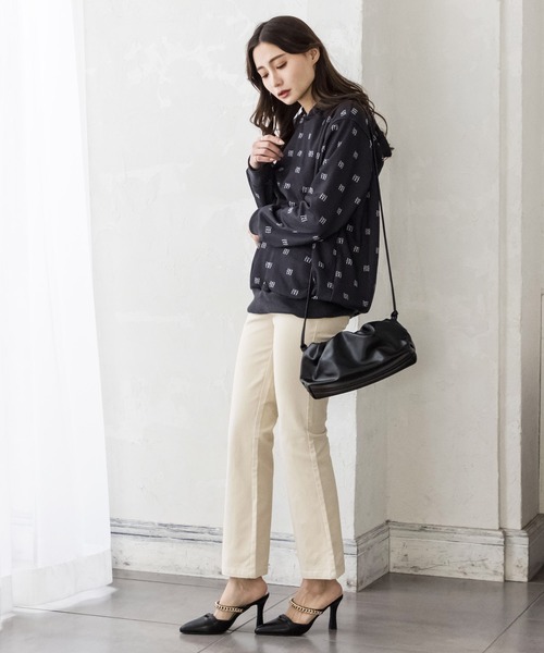 Julia Boutique（ジュリアブティック）の「チェーンデザインポインテッドミュール/22033（サンダル・レディース・ブラック/ホワイト・L/LL/M/3L/S）」の6枚目の写真