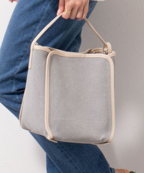 PAOLA NUTTI  （パオラヌッティ）の「【PAOLA NUTTI/パオラヌッティ】キャンバススクエアトートバッグ（トートバッグ・レディース・ベージュ系その他3/グリーン系その他3・FREE）」の13枚目の写真