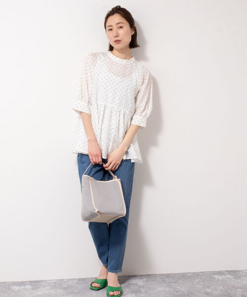 PAOLA NUTTI  （パオラヌッティ）の「【PAOLA NUTTI/パオラヌッティ】キャンバススクエアトートバッグ（トートバッグ・レディース・ベージュ系その他3/グリーン系その他3・FREE）」の14枚目の写真