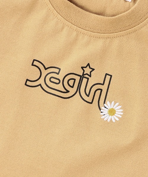 X-girl Stages（エックスガールステージス）の「デイジー刺しゅう裾チュール半袖Tシャツ（Tシャツ/カットソー・キッズ・ラベンダー/ブルー/ベージュ・130cm/90cm/120cm/140cm/110cm/100cm/80ｃｍ）」の9枚目の写真