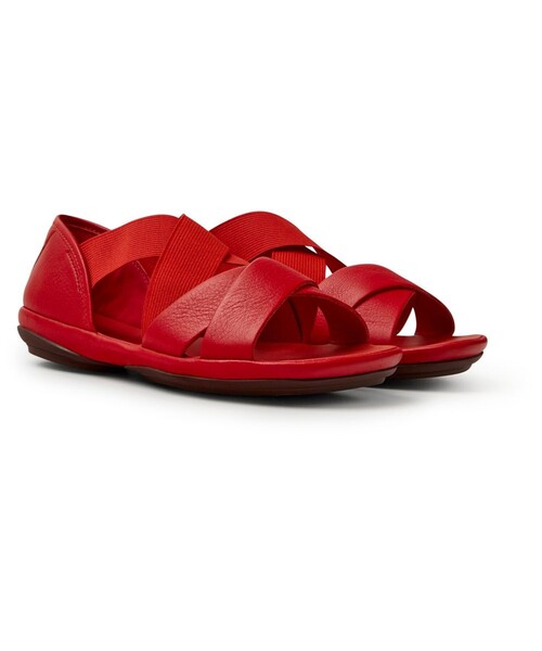 CAMPER クロスストラップ サンダル 赤 サイズ40 CAMPER