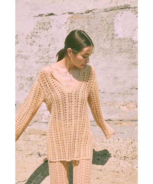 BLACK BY MOUSSY(ブラックバイマウジー)の「crochet knit pants(クロシェニットパンツ)(その他パンツ・レディース・ブラック/アイボリー・FREE)」の5枚目の写真