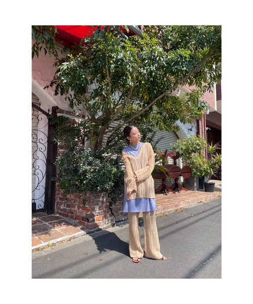 BLACK BY MOUSSY(ブラックバイマウジー)の「crochet knit pants(クロシェニットパンツ)(その他パンツ・レディース・ブラック/アイボリー・FREE)」の18枚目の写真