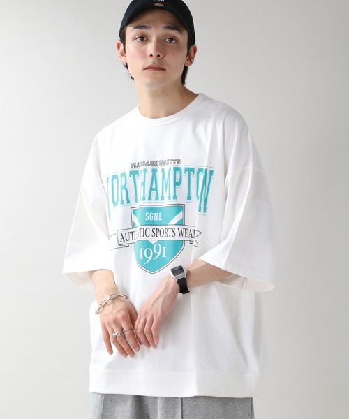 SIGNAL SPORTS（シグナルスポーツ）の「【SIGNAL SPORTS】カレッジロゴプリントTシャツ（Tシャツ/カットソー・メンズ・ホワイト/ライトブルー/イエロー/レッド/グリーン・MEDIUM/LARGE/X-LARGE）」の16枚目の写真