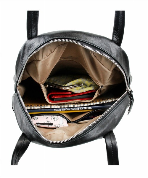 COOCO(クーコ)の「【PALIO】 Cerchio 丸型ワンショルダー本革トートバッグ(ショルダーバッグ・レディース・ブラック・9)」の4枚目の写真