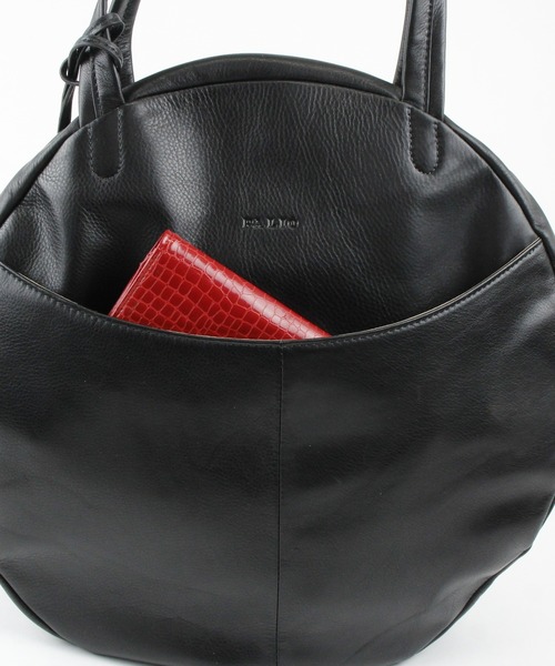COOCO(クーコ)の「【PALIO】 Cerchio 丸型ワンショルダー本革トートバッグ(ショルダーバッグ・レディース・ブラック・9)」の7枚目の写真