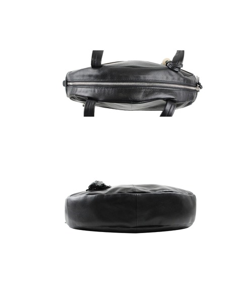 COOCO(クーコ)の「【PALIO】 Cerchio 丸型ワンショルダー本革トートバッグ(ショルダーバッグ・レディース・ブラック・9)」の9枚目の写真