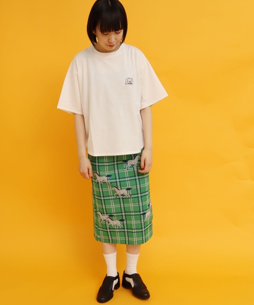 didizizi(ディディジジ)の「馬チェックJQ タイトSK(スカート・レディース・ベージュ/グリーン・FREE)」の15枚目の写真
