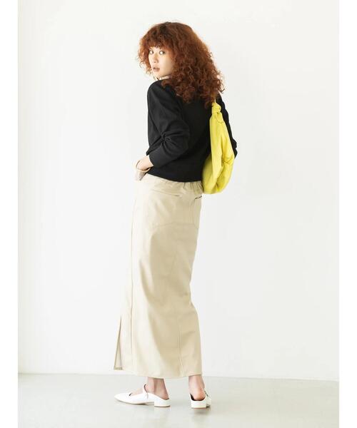 koe(コエ)の「ノットギャザーワンショルダー*(トートバッグ・レディース・グリーン/ライトイエロー/ブラック/オフホワイト/ライトグレー・FREE)」の15枚目の写真