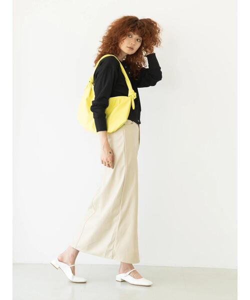 koe(コエ)の「ノットギャザーワンショルダー*(トートバッグ・レディース・グリーン/ライトイエロー/ブラック/オフホワイト/ライトグレー・FREE)」の16枚目の写真