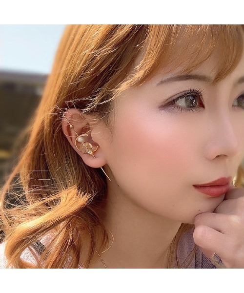 tone(トーン)の「【Willija】イヤーラップピアス《Treble Clef》(MA)(ピアス(両耳用)・レディース・シルバー/ゴールド・FREE)」の5枚目の写真