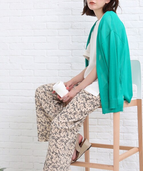 SHOO・LA・RUE(シューラルー)の「◆【接触冷感】シアートッパーカーディガン(カーディガン/ボレロ・レディース・ホワイト系/ブラック/ピンク系/ブルー/ライトグレー/グリーン・00)」の5枚目の写真