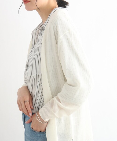 SHOO・LA・RUE(シューラルー)の「◆【接触冷感】シアートッパーカーディガン(カーディガン/ボレロ・レディース・ホワイト系/ブラック/ピンク系/ブルー/ライトグレー/グリーン・00)」の11枚目の写真