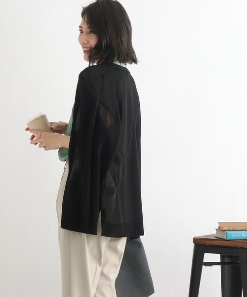 SHOO・LA・RUE(シューラルー)の「◆【接触冷感】シアートッパーカーディガン(カーディガン/ボレロ・レディース・ホワイト系/ブラック/ピンク系/ブルー/ライトグレー/グリーン・00)」の15枚目の写真