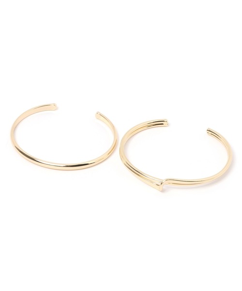 LEPSIM（レプシィム）の「2ピースメタルセットバングル　298423（バングル/リストバンド・レディース・シルバー/ゴールド/シルバー×ゴールド・ONE SIZE）」の5枚目の写真