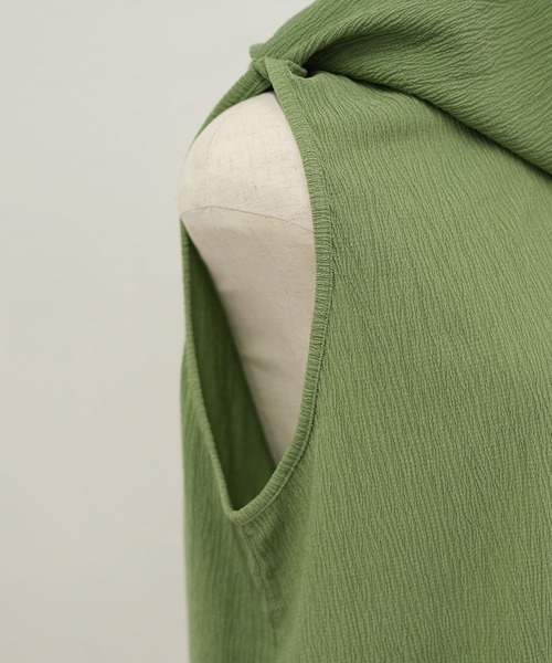 ANDJ(アンドジェイ)の「カット楊柳レイヤード風カットソー(Tシャツ/カットソー・レディース・グリーン/ブラック/ホワイト・M)」の13枚目の写真