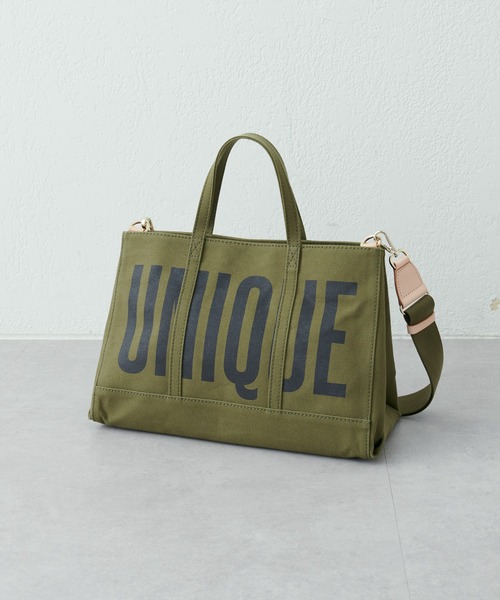 russet（ラシット）の「《SHOPPER》メッセージキャンバストートバッグM（CE-270）（トートバッグ・レディース・ブラック/グレー/レッド/カーキ/ブルー/グリーン/アイボリー/オリーブ/マスタード/グレー系その他2/グレー系その他3/イエロー系その他・FREE）」の8枚目の写真