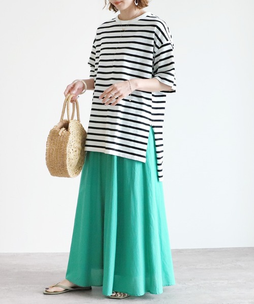 reca(レカ)の「BIGシルエットTシャツ(Tシャツ/カットソー・レディース・オフホワイト/ブラック系その他/グリーン系その他/イエロー/グレイッシュベージュ/チャコールグレー・FREE)」の16枚目の写真