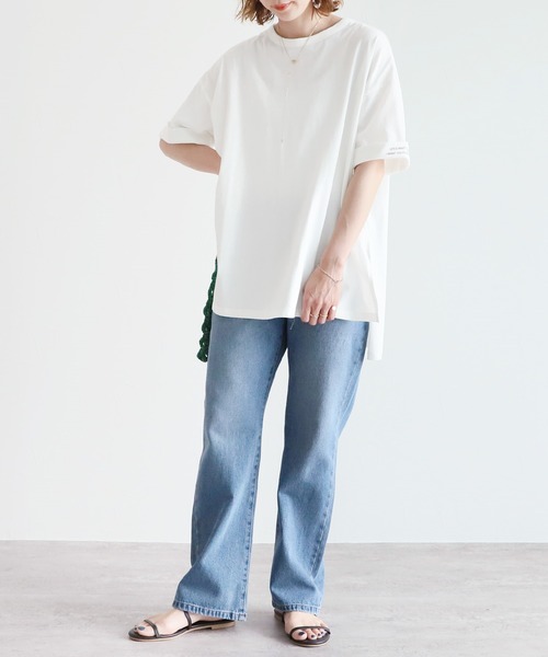 reca(レカ)の「BIGシルエットTシャツ(Tシャツ/カットソー・レディース・オフホワイト/ブラック系その他/グリーン系その他/イエロー/グレイッシュベージュ/チャコールグレー・FREE)」の13枚目の写真