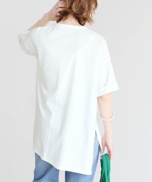 reca(レカ)の「BIGシルエットTシャツ(Tシャツ/カットソー・レディース・オフホワイト/ブラック系その他/グリーン系その他/イエロー/グレイッシュベージュ/チャコールグレー・FREE)」の10枚目の写真