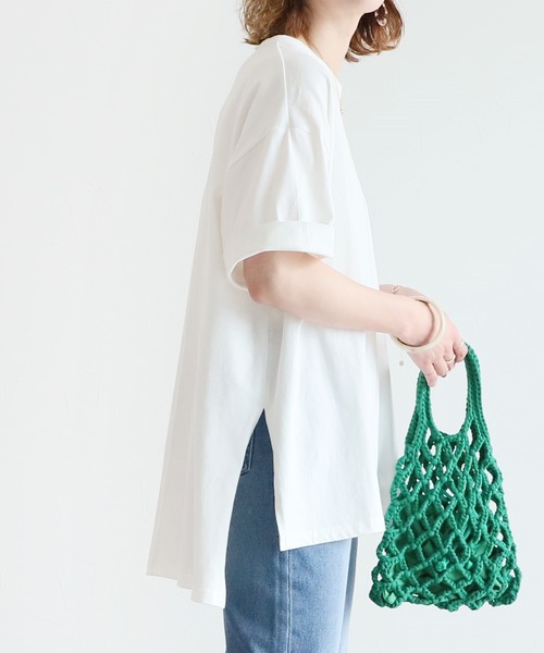 reca(レカ)の「BIGシルエットTシャツ(Tシャツ/カットソー・レディース・オフホワイト/ブラック系その他/グリーン系その他/イエロー/グレイッシュベージュ/チャコールグレー・FREE)」の11枚目の写真