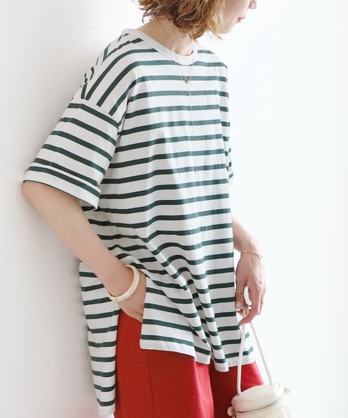 reca(レカ)の「BIGシルエットTシャツ(Tシャツ/カットソー・レディース・オフホワイト/ブラック系その他/グリーン系その他/イエロー/グレイッシュベージュ/チャコールグレー・FREE)」の19枚目の写真