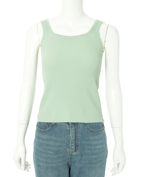 fifth(フィフス)の「スクエアリブタンクトップ(タンクトップ・レディース・ホワイト/ブラック/ピンク/イエロー/ミント・M)」の12枚目の写真