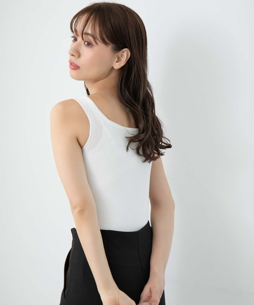 fifth(フィフス)の「スクエアリブタンクトップ(タンクトップ・レディース・ホワイト/ブラック/ピンク/イエロー/ミント・M)」の21枚目の写真